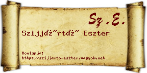Szijjártó Eszter névjegykártya